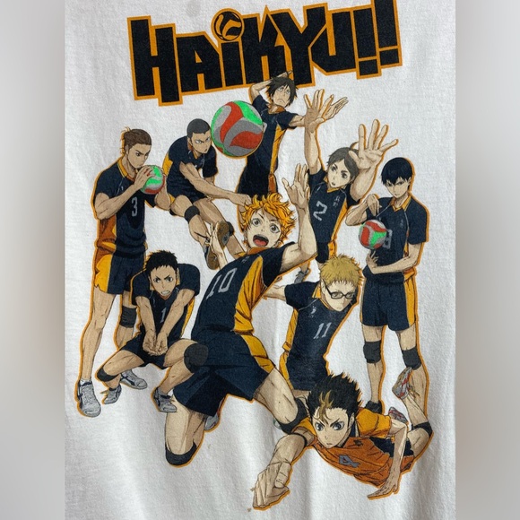 T-shirt Homme Noir Inspiré De L'anime Haikyuu!!, Taille L, Occasion En Très Bon état - Pour Les Fans De Volley-ball
